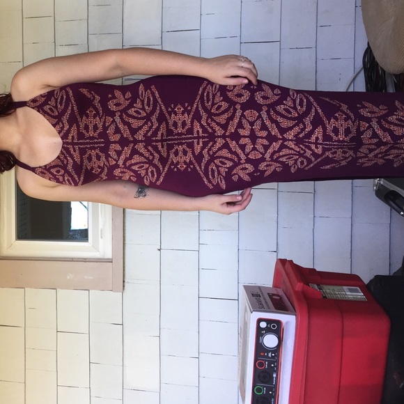 NWT Ecote Plum Maxi Dress - Picture 4 of 4